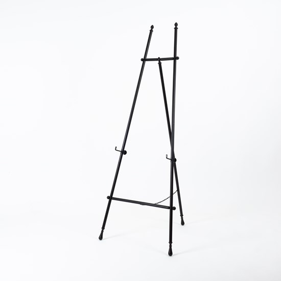 Black Finish Wooded Floor Easel with Height Adjustable Pegs